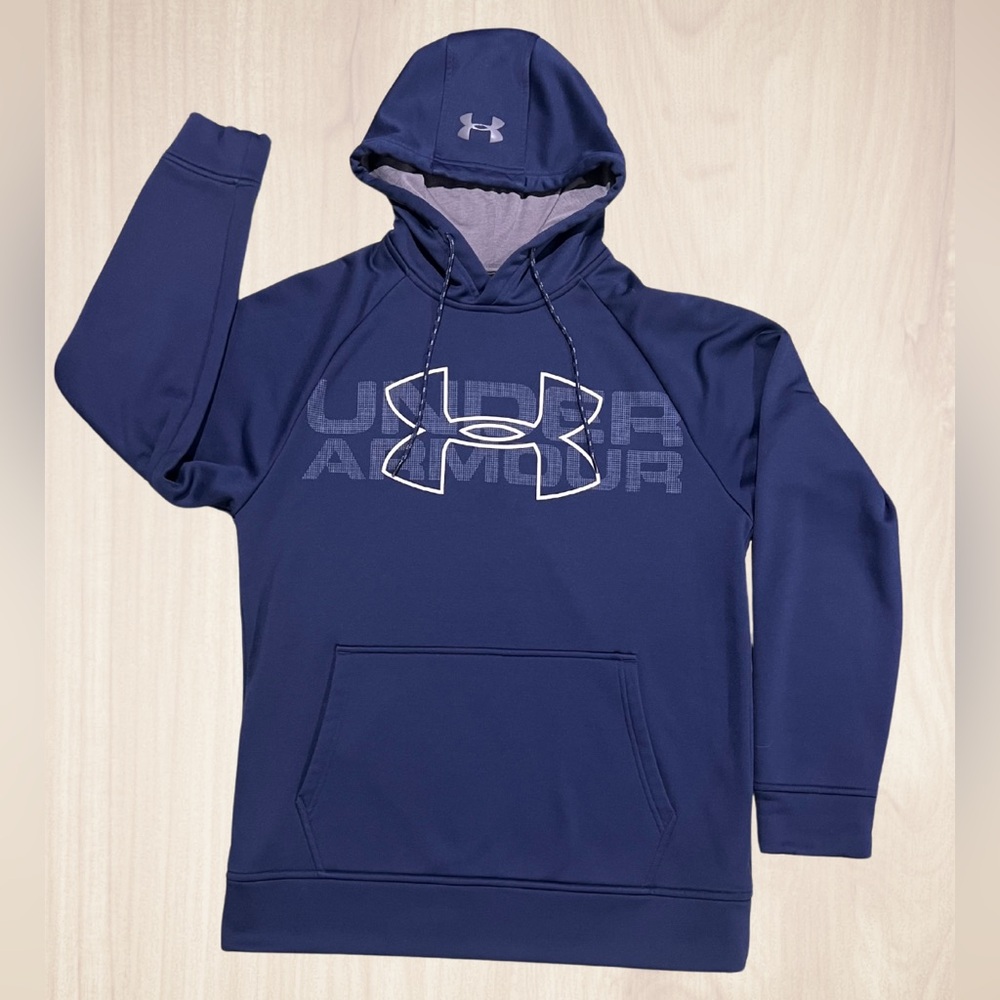 Under Armour Cold Gear Blue Hoodie with Logo